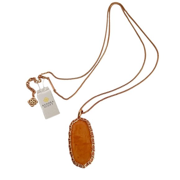 NWT Kendra Scott Macramé Reid Statement Necklace in Blush Wood 14k Rose … - Picture 12 of 15